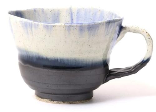 大堀相馬焼 松永窯 広口コーヒーカップ(コバルトブルー) [07461-0180]