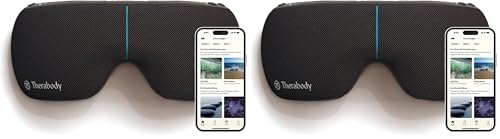 Therabody SmartGoggles (2nd Generation) Heated Eye Mask & Eye Massager - Blackout Sleep Mask & Temple Massage for Personalized Relaxation, Stress Relief & Headache Relief (Pack of 2)