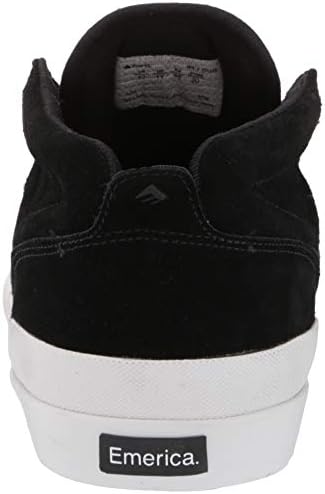 Emerica mens Pillar Mid Top Vulc Skate Shoe, Black/White/Gold, 10 US | Image 2