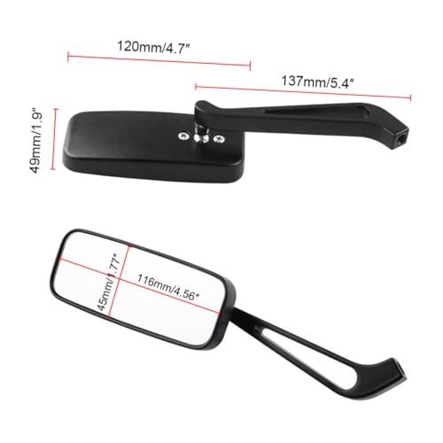 Espejo retrovisor de manillar motocicleta accesorio compatible con Honda retro modificado 2