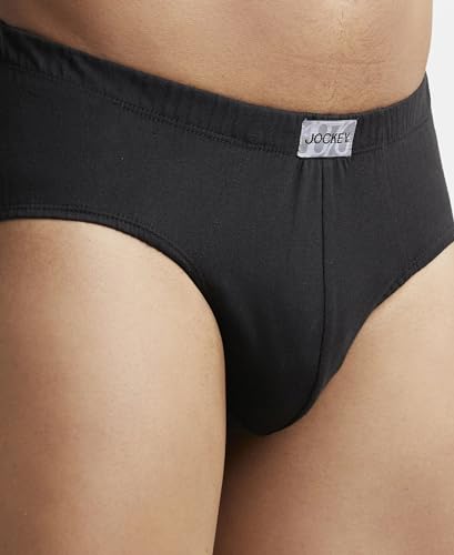 Image of Jockey 8035 Men Super Combed Cotton Solid Brief with Ultrasoft Concealed Waistband (Pack of 2)