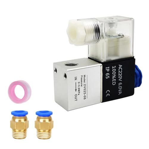 Vanne de commande pneumatique 2V025-06 contre les fuites d'air 24V