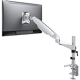 ⭐ [2 Möglichkeiten zur Montage des Ständers] - Dieser einzelne monitorhalterung arm unterstützt sowohl C-Klammer- als auch tüllenmontage für tische mit oder ohne tüllenbohrung. Die C-Klemme eignet sich für schreibtische mit einer dicke von bis zu 8,5 cm, während die tüllenmontage eine maximale dicke von bis zu 6,5 cm unterstützt.