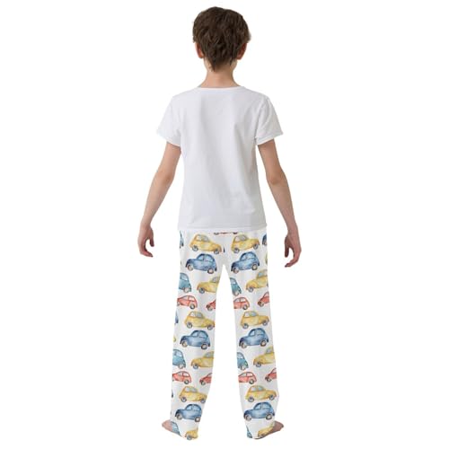 Pajama Pants Cartoon Cars Watercolor PJ Bottoms Sleepwear Lounge Sleep Pant with Pockets3