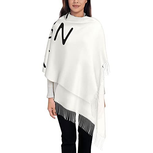 Custom Cashmere Scarf, Personalized Winter Long Soft Warm Scarf Fringe Shawl Scarf Cashmere Shawl Black3