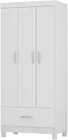 Guarda Roupas Solteiro 3 Portas 1 Gaveta Prince Demóbile (Branco)