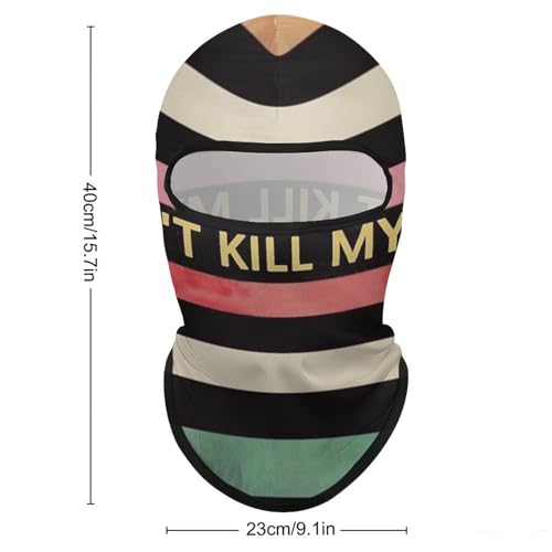 Balaclava Mask for Men Ski Mask for Women Stripe Don't Kill My Vibe Full Face Mask Face Cover for Cycling, 1, Style miniatura 2