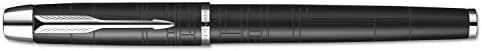 Parker IM Penna Roller | Punta Fine e Ricarica di Inchiostro Nero | Dark Espresso Chrome Trim
