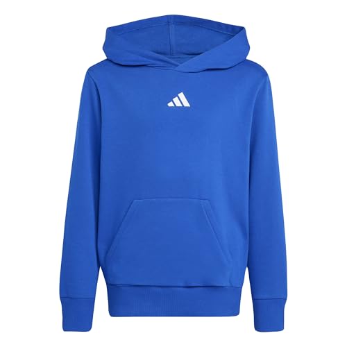Cappuccio adidas Unisex - Bambini Essentials Pocket Hoodie, Team Royal Blue/White, 15-16 Years