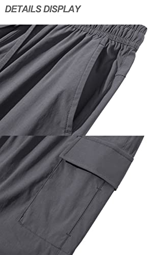 Tacvasen Hiking Pants For Women Comfy Breathable Fishing Exercise For Summer, Dark Grey, S #TOP6