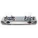 NJ NGB-S2 Cocina de Gas Portátil para Interior 2 Fuego Hornillo Camping Gas GPL Vidrio Negro