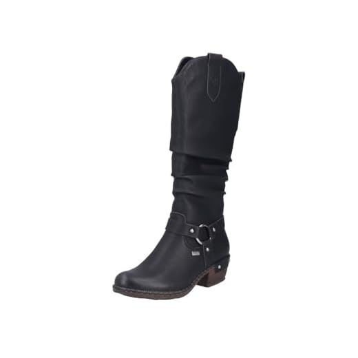 Rieker Damen Hochschaftstiefel 93670-00 schwarz Gr. 36