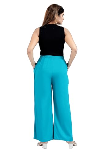 Image of BENKILS Women's Cotton Reyon Regular Fit Palazzo Pants - Available Size - M to 6XL