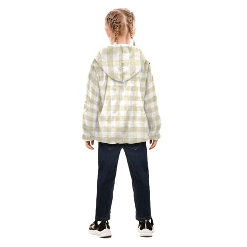 GuoChe Beige Plaid Boys Fleece Jacket4