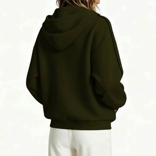 Womens Zip Up Hoodies Oversized Hooded Jacket Striped Side Casual Fall - image 6
