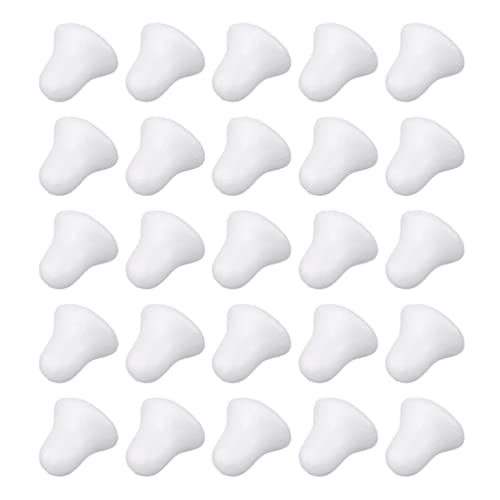 NOLITOY 40pcs Craft Foam Christmas Bell 6.3cm Shapes White Foam Modelling Polystyrene for Craft Christmas Jingle Bell Art Project Floral Arrangements Wedding Small Balls