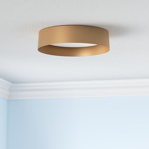 Image of Bargeni 16.5 inch Gold Flush Mount Ceiling Light, LED Ceiling Fixture