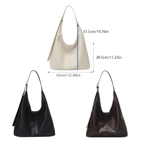 Bolso de hombro de gran capacidad en PU liviano con compartimentos organizadores 4