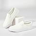 Women's Slip on Shoes Low Top Canvas Sneakers Loafers Non Slip Fashion Casual Low Cut Shoes(White Mono.US8.5)…