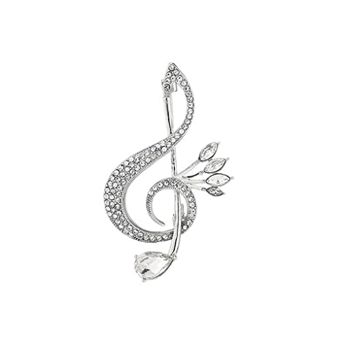 Ailan Femmes Musique Note Broche Broche Strass Alliage Breastpin Bijoux Bijoux Cover
