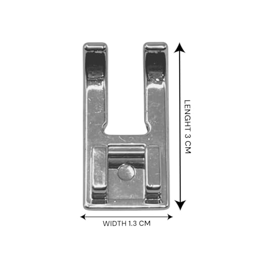 Image of ZENITH Open Toe Foot Pressure Foot Snap on Type for Automatic Electric Low Shank Sewing Machines Suitable for Usha Janome Brother Singer etc Steel Finish (Open Toe Foot)