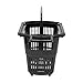 6PCS Trolley Rolling Plastic Basket Set - 35 Litre Portable Shopping Basket with 4 Wheels and Handle for Supermarkets, Retail Stores, Bookstores (Black)