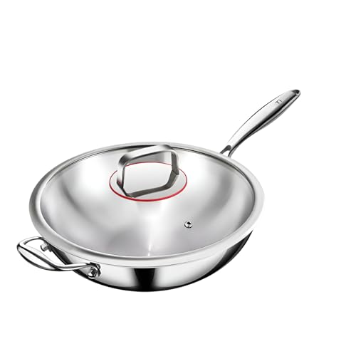 Wok de Titanio 36cm con Tapa para Cocina miniatura 1
