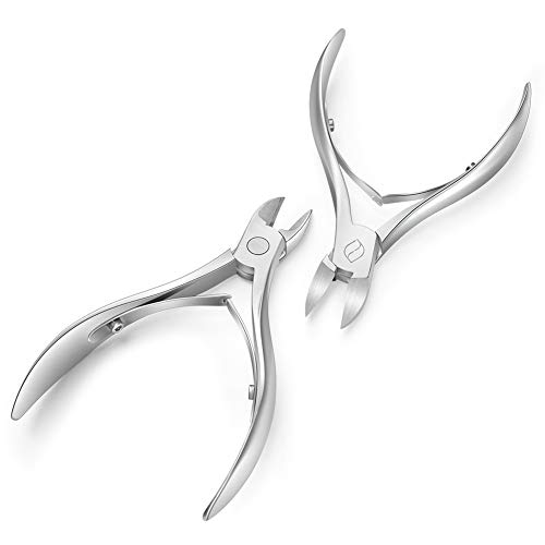 FERYES Toenail Clippers for Thick,Fungal or Ingrown Toenails - 4R13 Stainless Steel Ingrown Toenail Tool, Heavy Duty Nail Clippers for Men & Women - SILVER