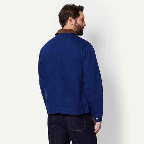 Amazon Essentials Men's Relaxed-Fit Rigid Denim Zip Up Jacket, Dark Navy, X-Large - image 3