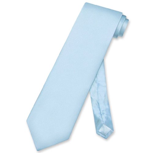 Men's SILK Dress Vest & NeckTie Solid BABY BLUE Color Neck Tie Set3