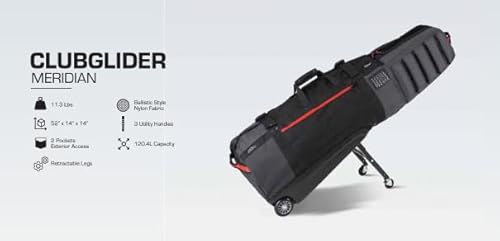 image for Sun Mountain ClubGlider Meridian Golf Travel Bag - 4-Wheel Rolling Sys