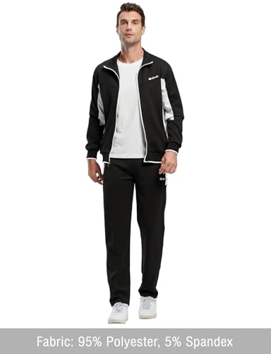 Image of TBMPOY Men's Tracksuit Athletic Sports Casual Full Zip Sweatsuit