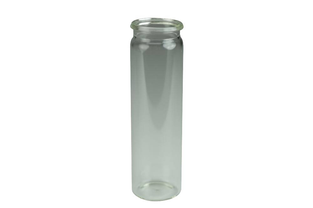 neoLab Vasos de vidrio y polietileno, fondo plano con tapa, transparente, capacidad de 40 ml, 80 mm de altura, 30 mm de diámetro, 200 unidades