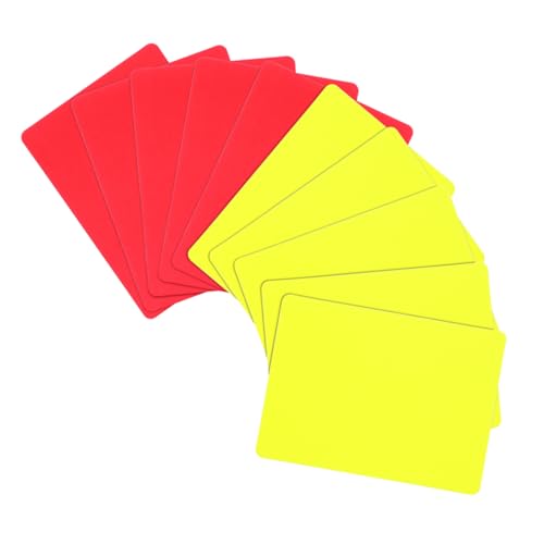 BCOATH 16stücke Fussball Schiedsrichter Karten Mit Roter Und Gelber Karte Standard PVC Schiedsrichterkarten Für Fußballspiele Ausrüstungsset Für Schiedsrichter