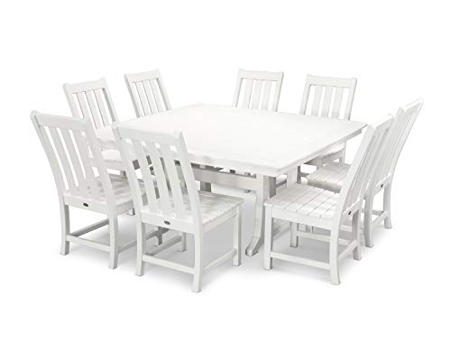 Polywood Vineyard 9-Piece Dining Set (White)
