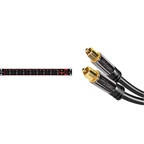 Interfaz de audio Behringer ADA8200 para expandir tu estudio con cable óptico TOSLINK