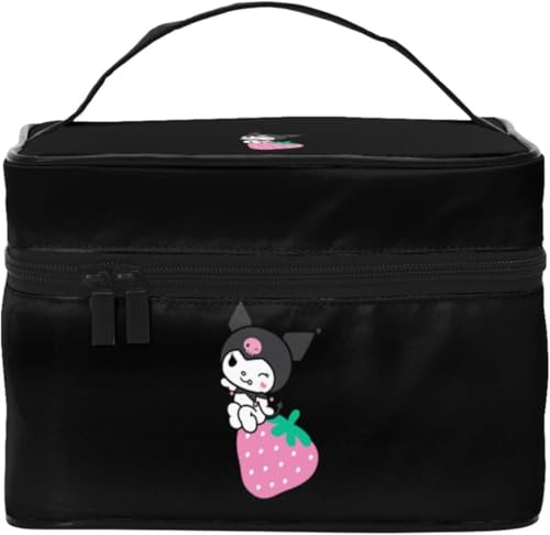 Zateem 化粧ポーチ メイクポーチ トラベルポーチ メイクボックス アニメ クロミ ちゃん コスメ収納 旅行グッズ 洗面用具入れ 大容量 洗える 便利グッズ トラベル 旅行 おしゃれ 可愛い コンパクト 持ち運び便利 小物入れ HZB011