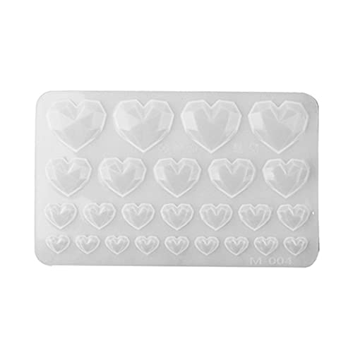Silicone Mold Love Heart Shaped Pendants Epoxy Resin Molds for Epoxy Resin Crafting Jewelry Making