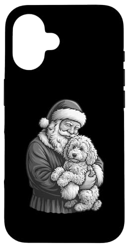 Goldendoodle サンタクロース クリスマス 犬好き スマホケース iPhone 16 用