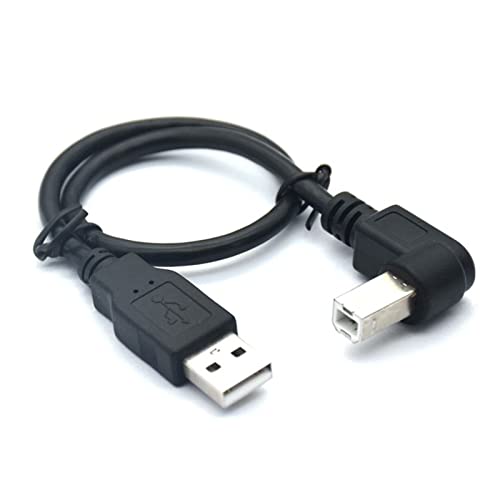 Câble adaptateur USB vers imprimante - USB 2.0 A mâle vers B, 90° - 480 Mbit/s - Haute vitesse - Adaptateur filaire/sans fil - Cordon de rallonge (droite) - 1,5 m