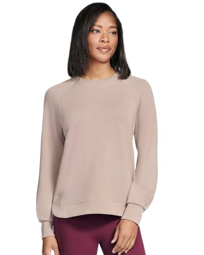 Skechers Women's Skechluxe Elevate Crewneck, Desert, L