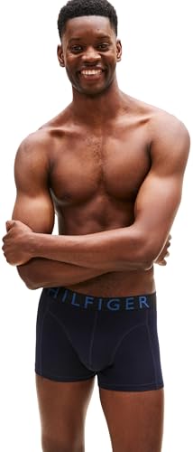 Tommy Hilfiger Herren 3er Pack Boxershorts Trunks mit Logobund, Schwarz (Blk/Blk/Blk), M 3