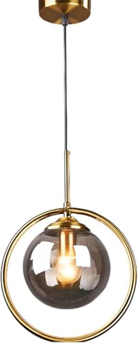ZTTECH Suspension Luminaire Moderne Minimaliste Lampe Suspendue avec Abat-jour en Verre Sphérique...