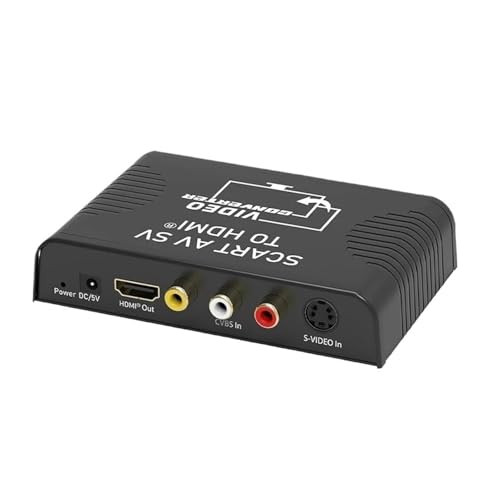 Adaptador De Vídeo 3 En 1 Svideo Compuesto AV Scart A HDMI RCA Entrada A Salida For STB DVD HDTV S-video Convertidor A
