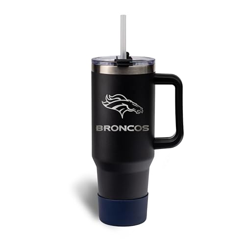 Image of The Memory Company Officially Licensed NFL - Denver Broncos 46oz Game Day Tumbler with Laser Engraved Team Logo