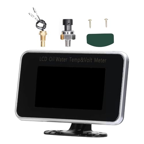 Medidor triple para moto de metal resistente con panel digital LCD duradero 4