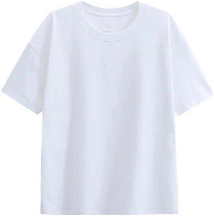 Outdoor Cotton Sports Round-Neck Short-Sleeved Casual Breathable Sweat-Wicking T-Shirt Comfortable Versatile Vest(OneColor,Large)