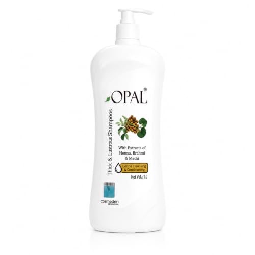 Image of OPAL Thick & Lustrous Herbal Shampoo with Henna, Brahmi & Methi | For Soft & Healthy Hair | 1 Litre