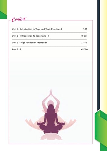 Image of YOGA Class 12 Textbook Cover, Orange Background with Lotus Design, Fitness Exercise Poses Illustration CBSE (Yoga Class Xii)