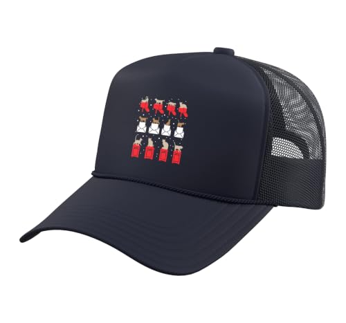 Mail Carrier Parcel Delivery Post Man Postal Cats Postman Trucker Hat with Adjustable Mesh Back, Navy Blue